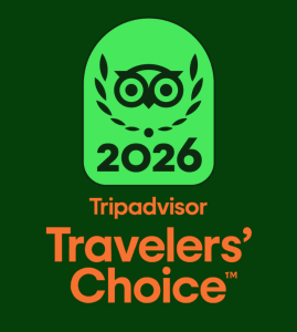 Badge of TripAdvisor Travelers' Choice Award, received in 2026 by Rio Montanha, an ecotourism agency in Rio de Janeiro.